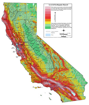 California Earthquake Risk Map Probabilistic Seismic Hazards Assessment