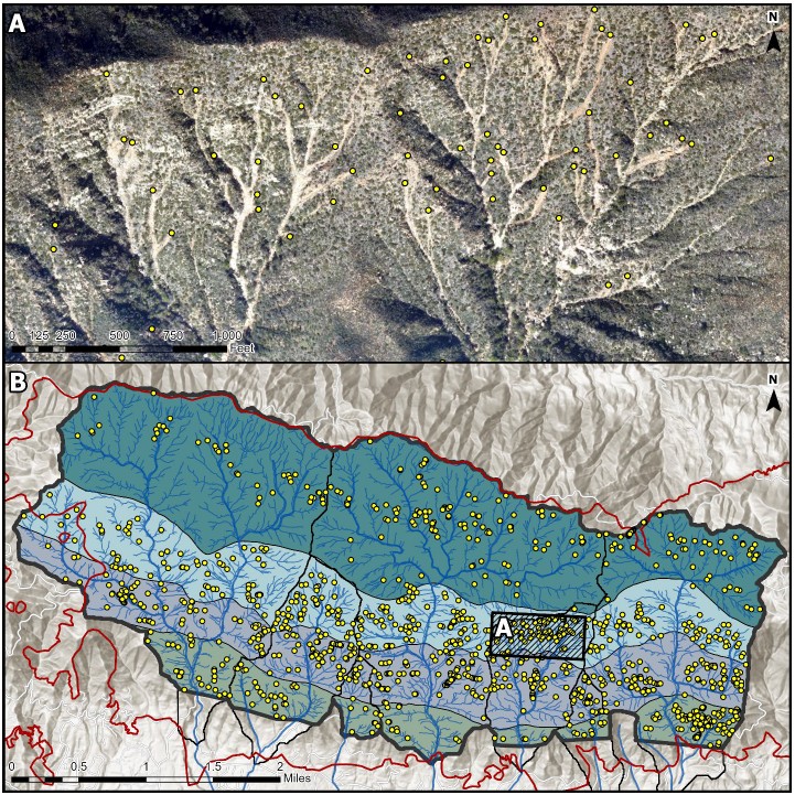 Map of an inundated area.