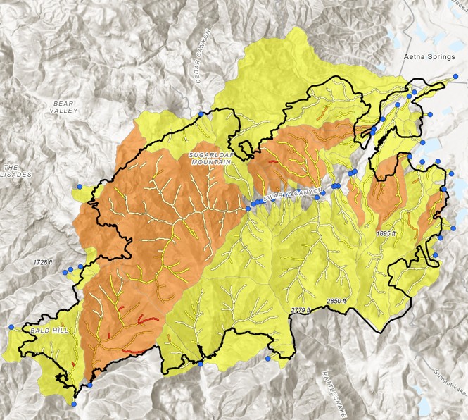 Map of the burn area.