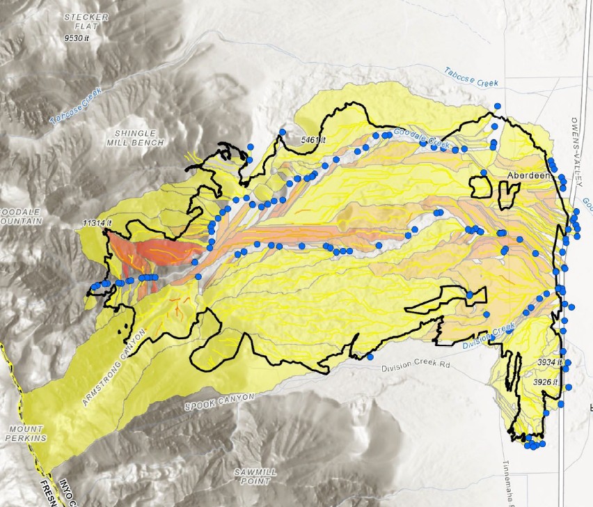 Map of the burn area.