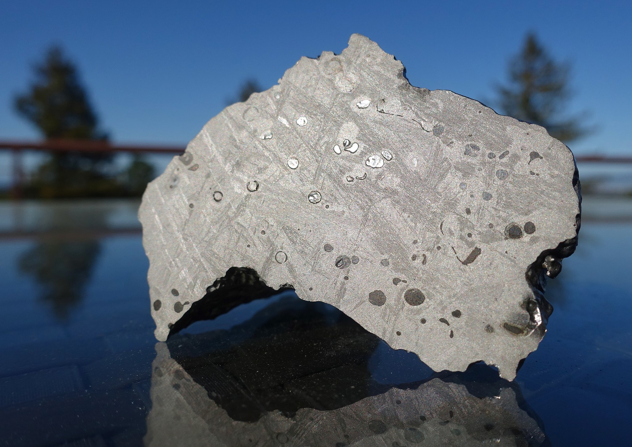 Closeup photo of a meteorite