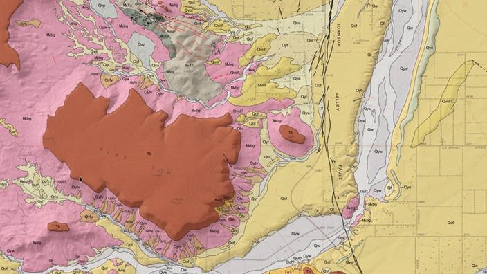 Partial geological map of Landers-Yucca Valley North